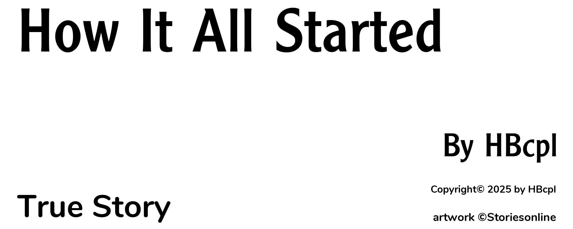 How It All Started - Cover
