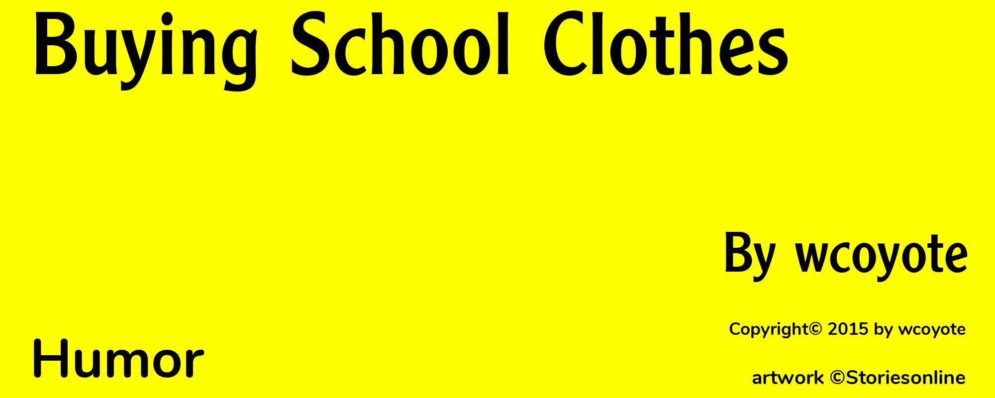 Buying School Clothes - Cover