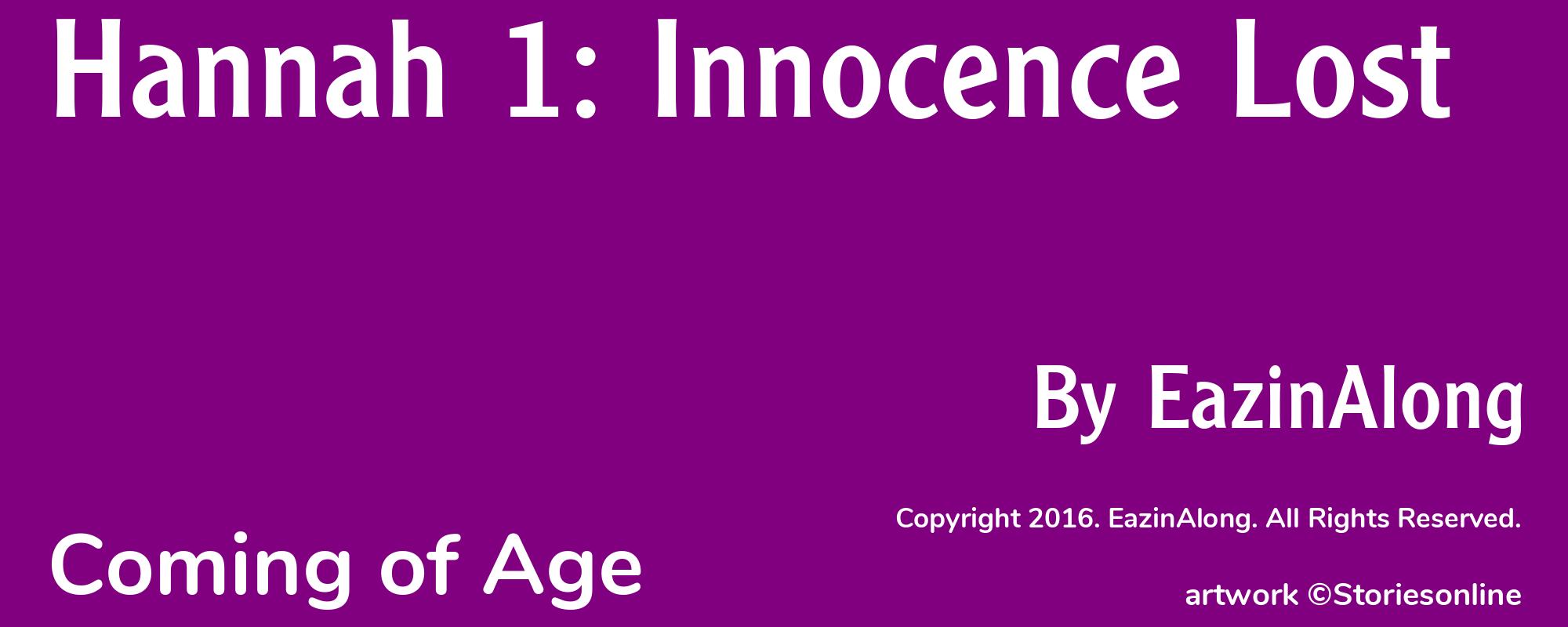 Hannah 1: Innocence Lost - Cover