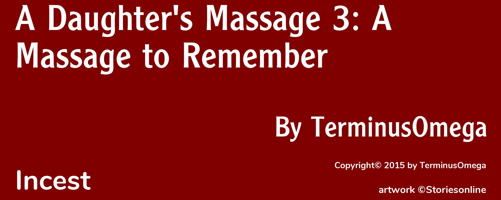 A Daughter's Massage 3: A Massage to Remember - Cover