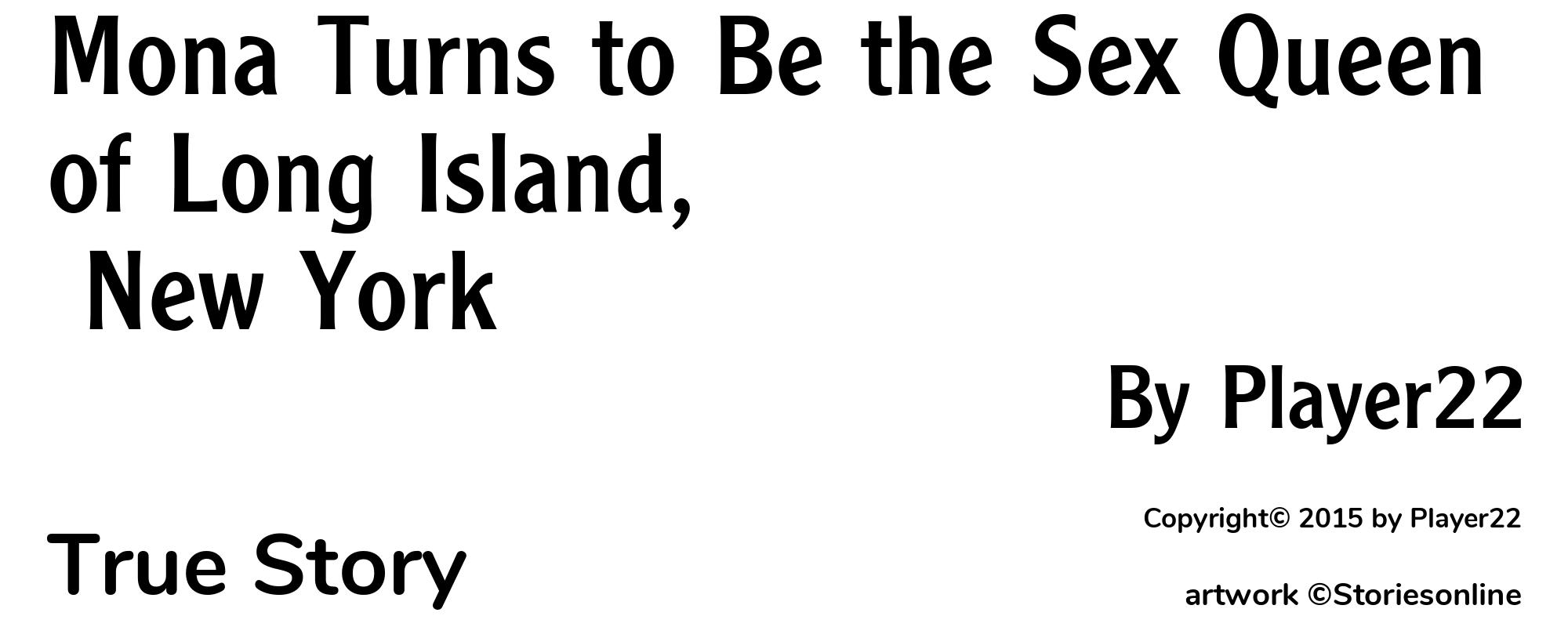 Mona Turns to Be the Sex Queen of Long Island, New York - Cover