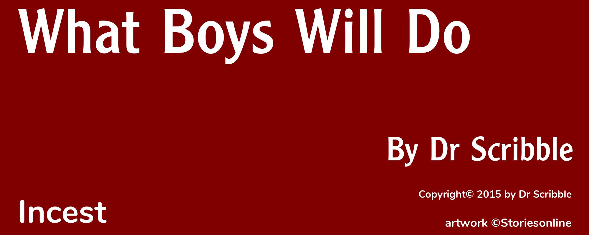 What Boys Will Do - Cover