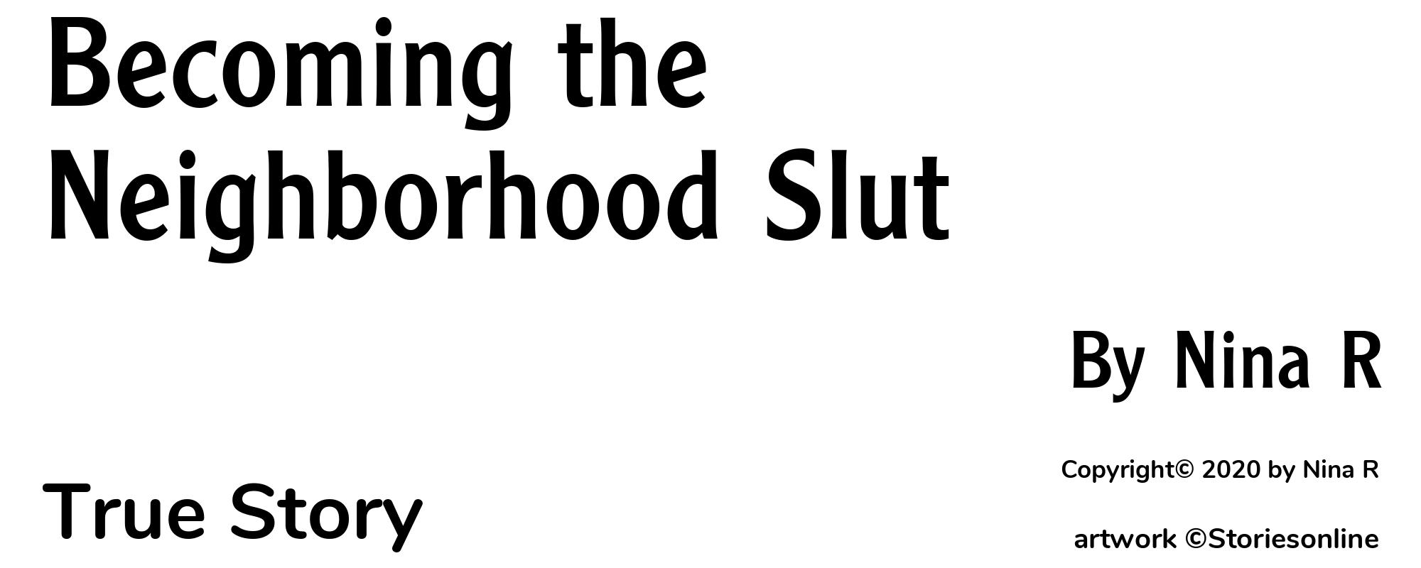 Becoming the Neighborhood Slut - Cover
