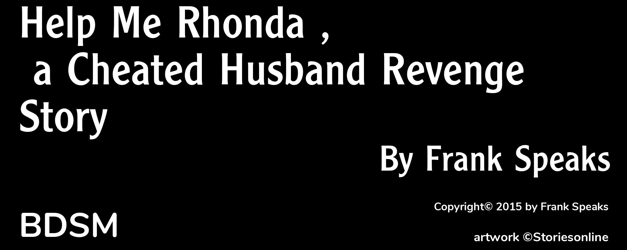 Help Me Rhonda , a Cheated Husband Revenge Story - Cover