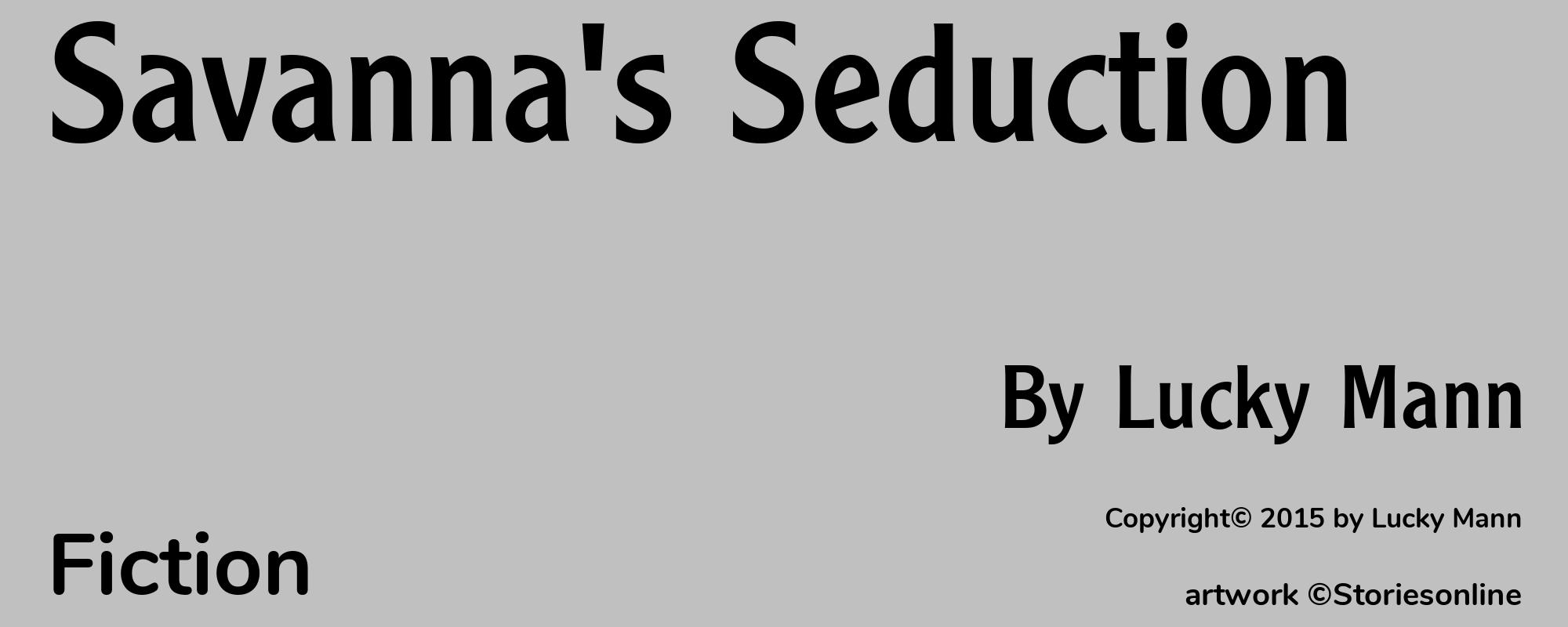 Savanna's Seduction - Cover