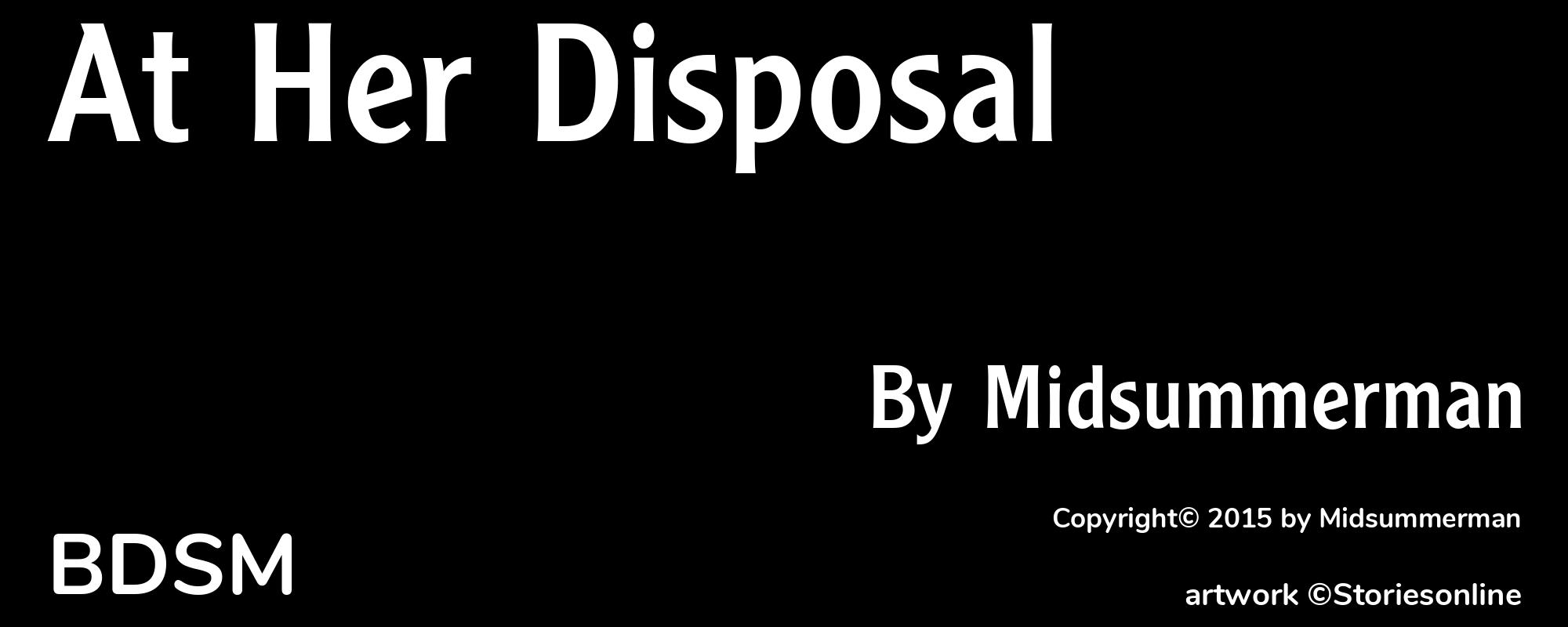 At Her Disposal - Cover