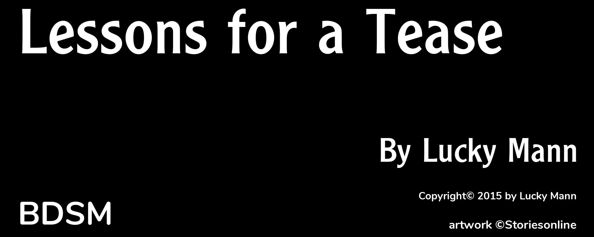 Lessons for a Tease - Cover