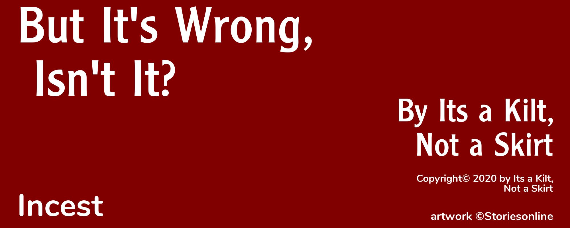 But It's Wrong, Isn't It? - Cover