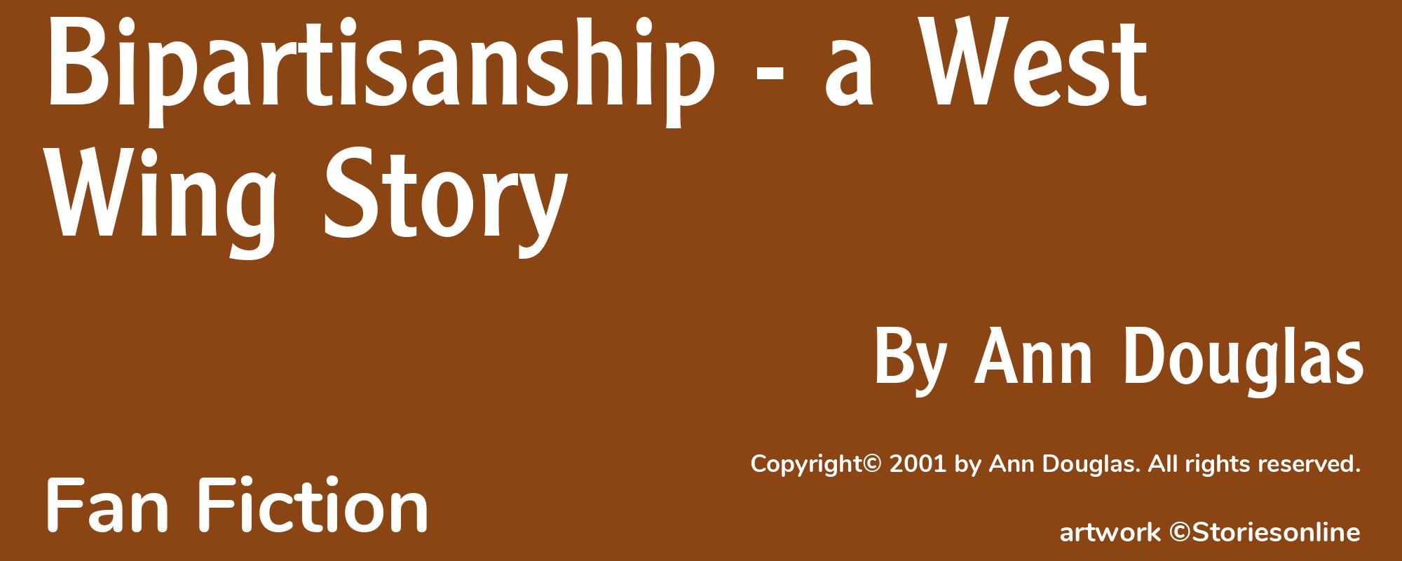 Bipartisanship - a West Wing Story - Cover