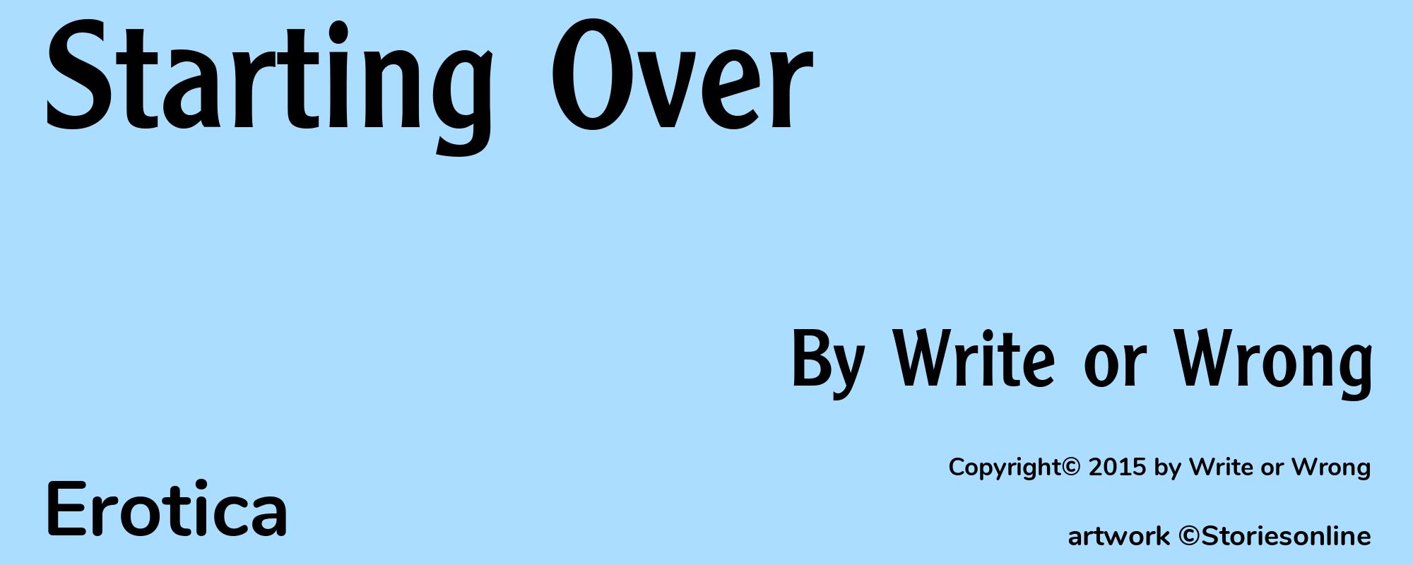 Starting Over - Cover