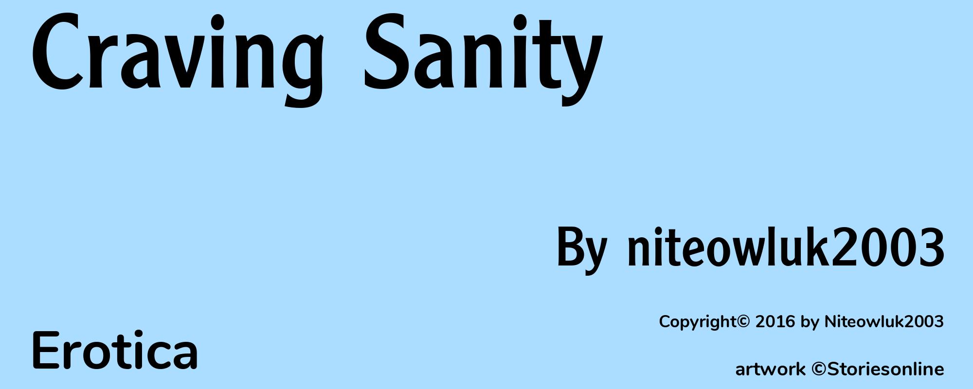 Craving Sanity - Cover