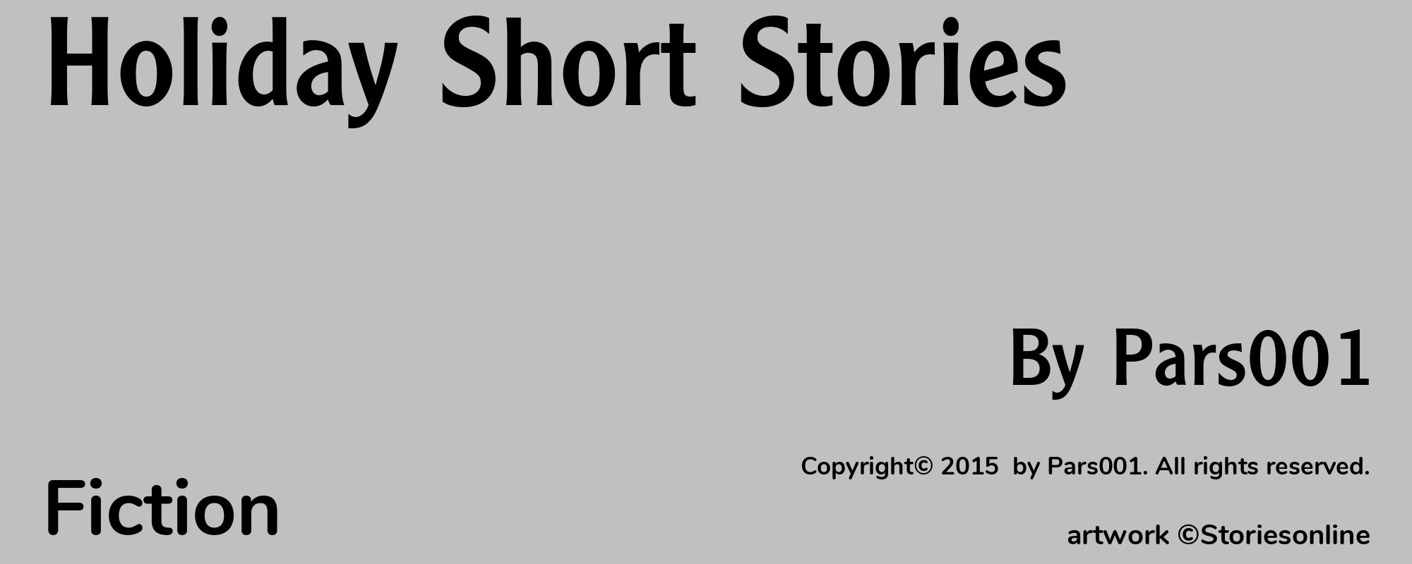 Holiday Short Stories - Cover
