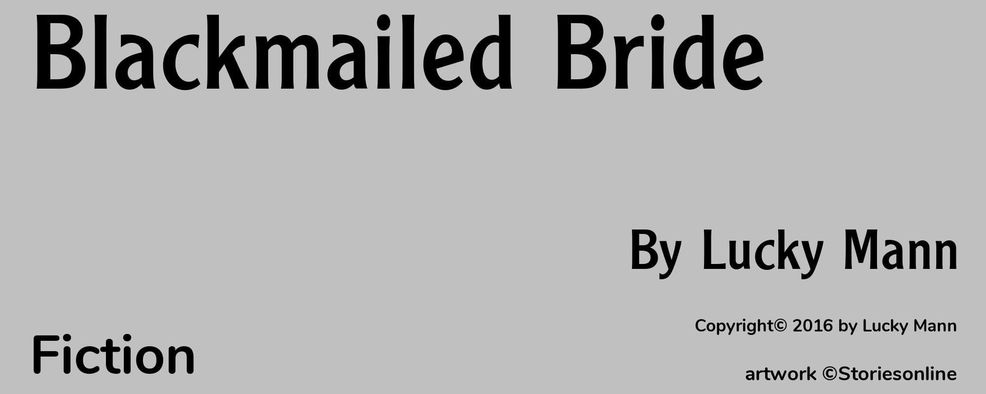 Blackmailed Bride - Cover