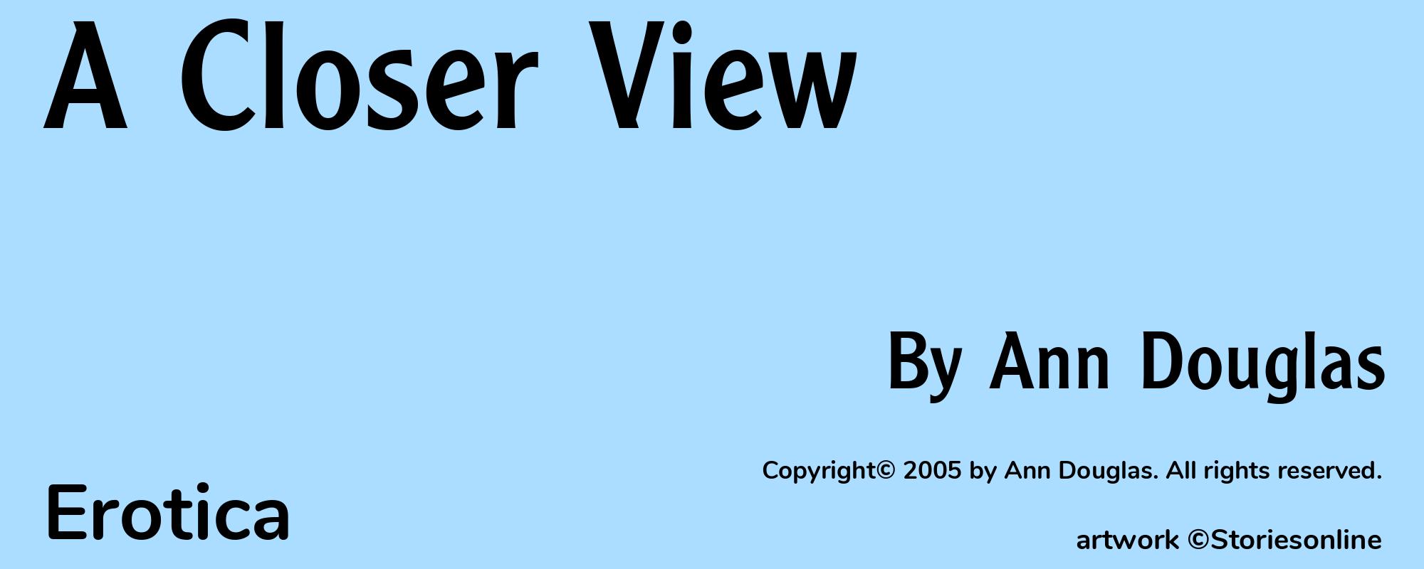 A Closer View - Cover