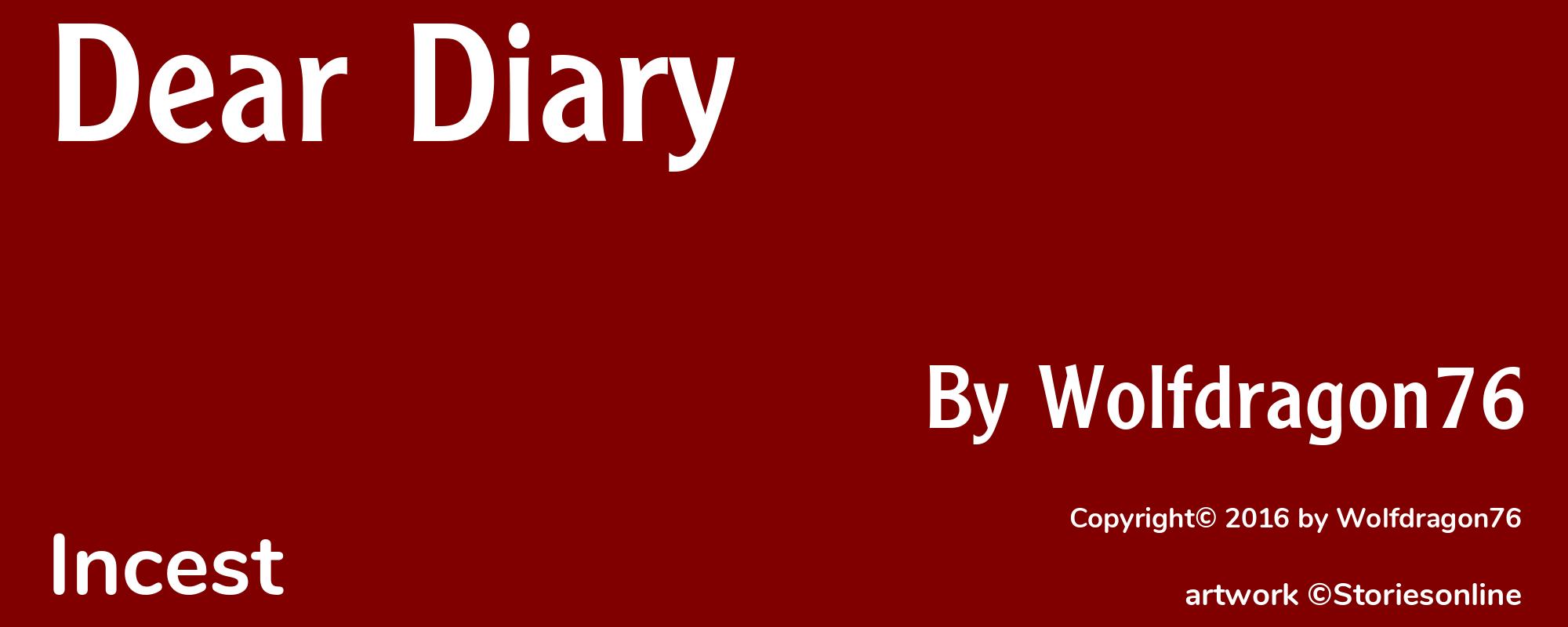 Dear Diary - Cover