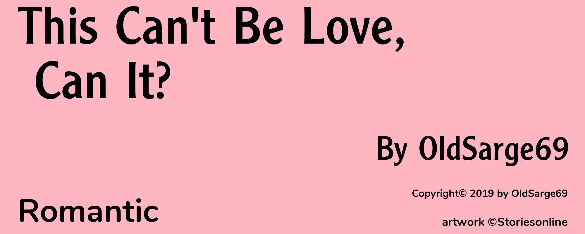 This Can't Be Love, Can It? - Cover