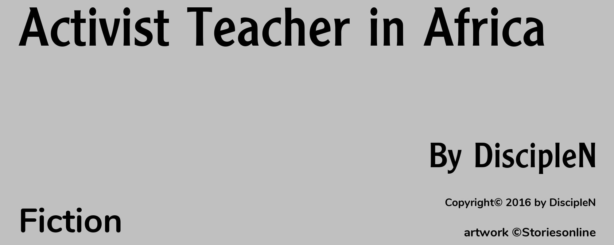 Activist Teacher in Africa - Cover