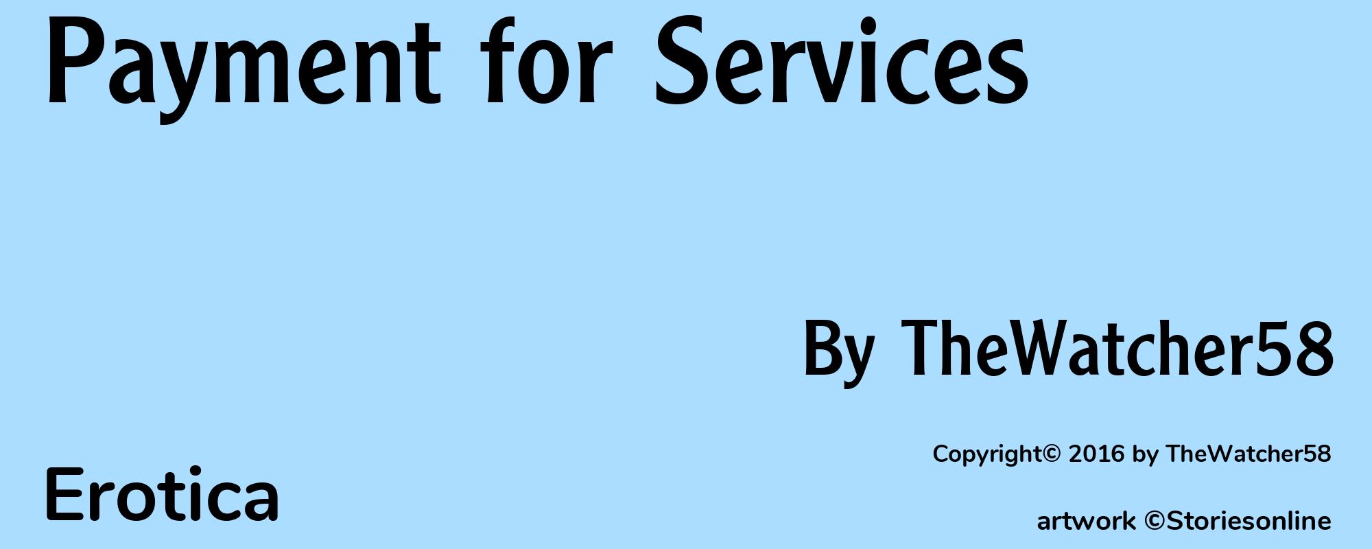Payment for Services - Cover