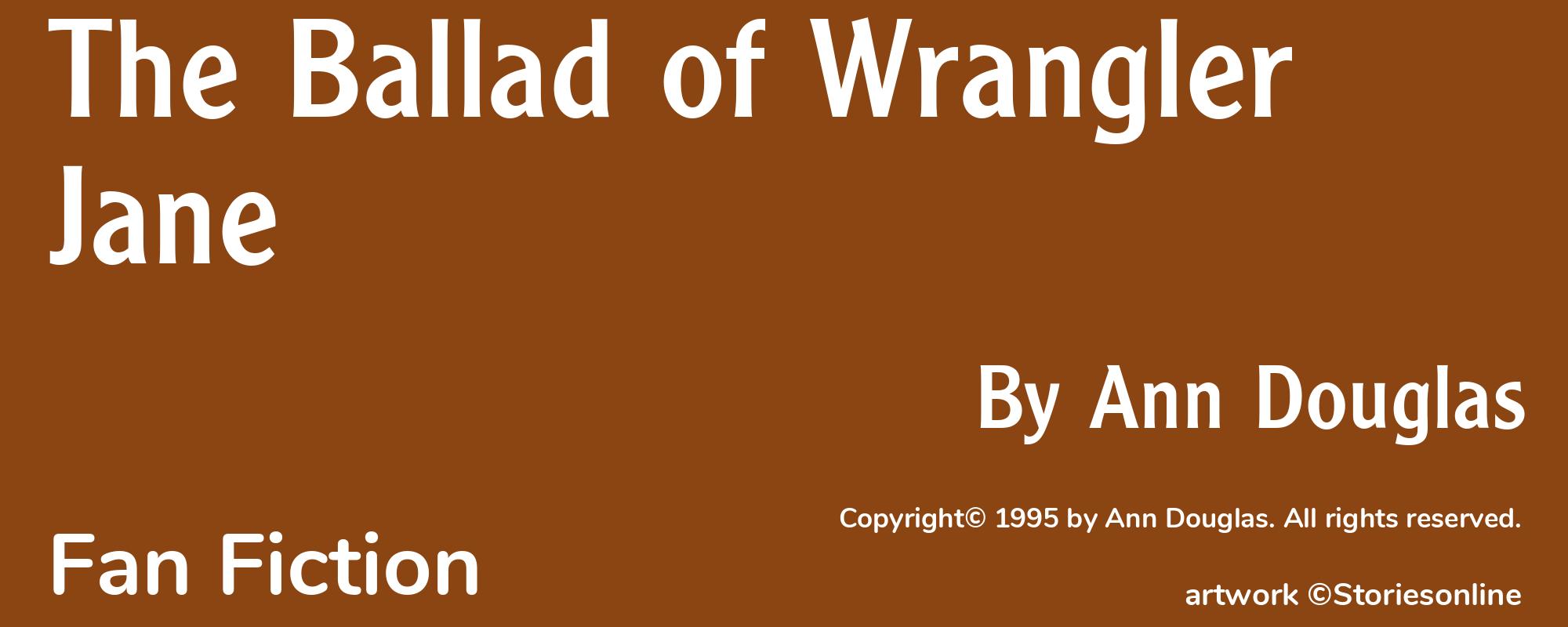 The Ballad of Wrangler Jane - Cover
