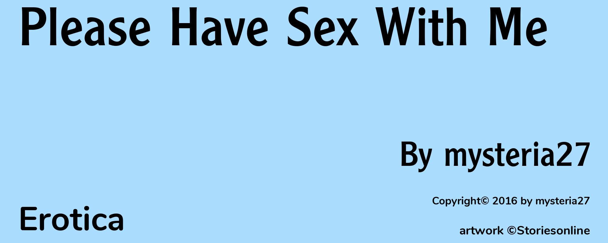 Please Have Sex With Me - Cover