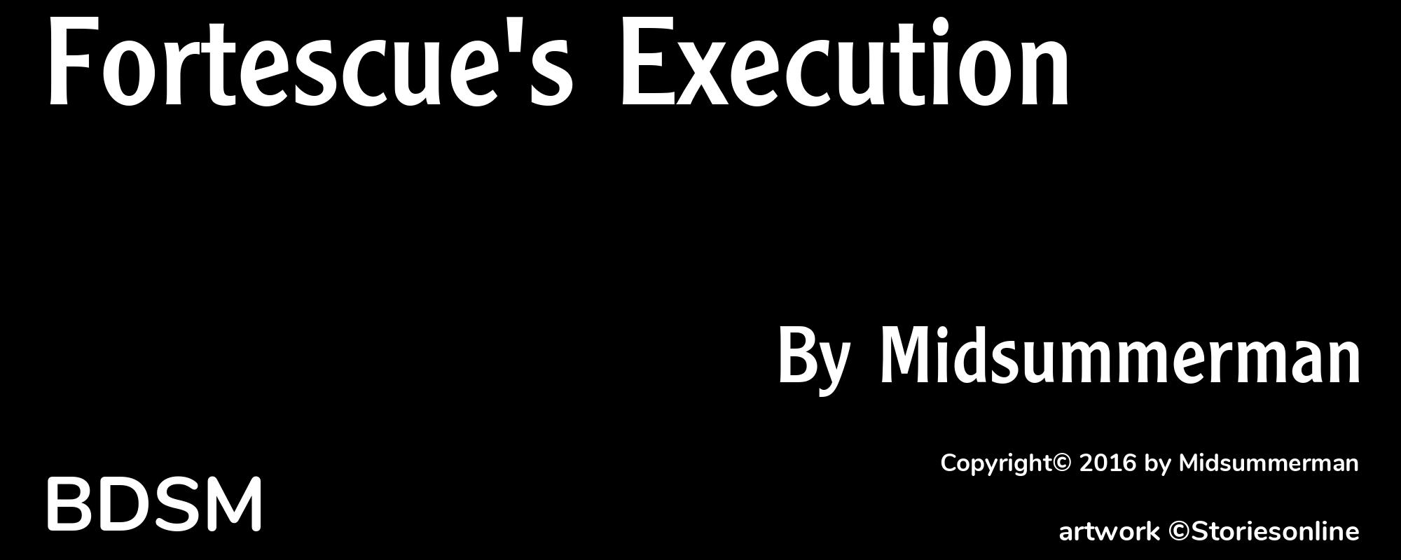 Fortescue's Execution - Cover