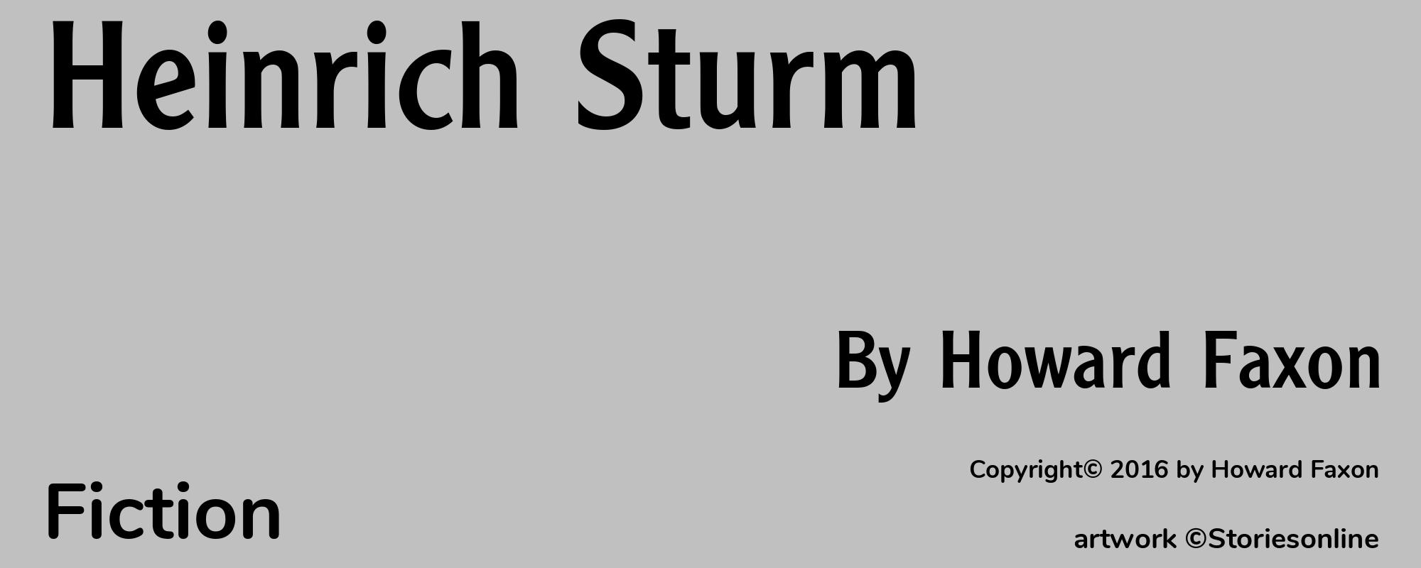 Heinrich Sturm - Cover