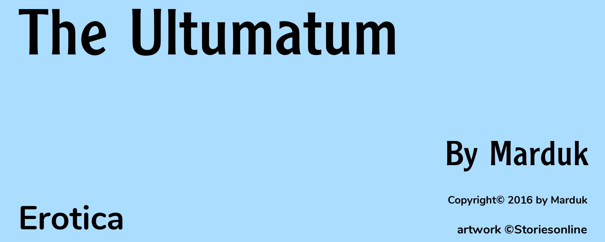 The Ultumatum - Cover