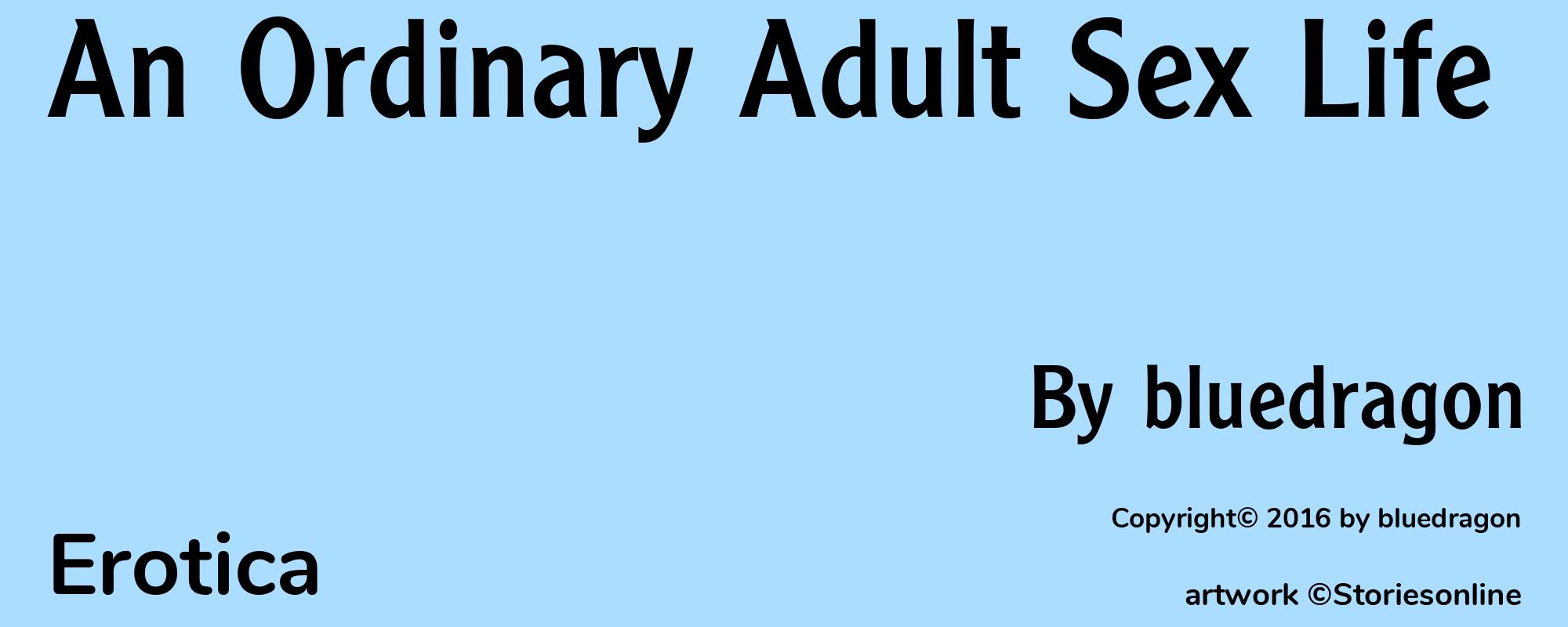 An Ordinary Adult Sex Life - Cover