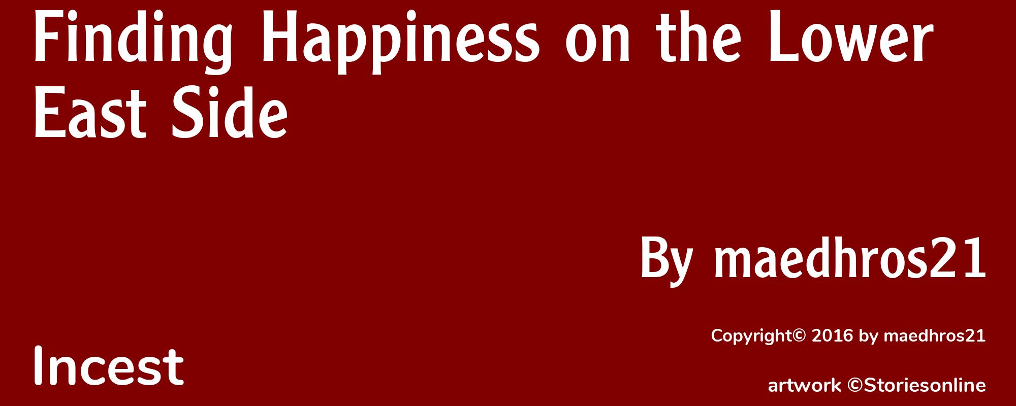 Finding Happiness on the Lower East Side - Cover