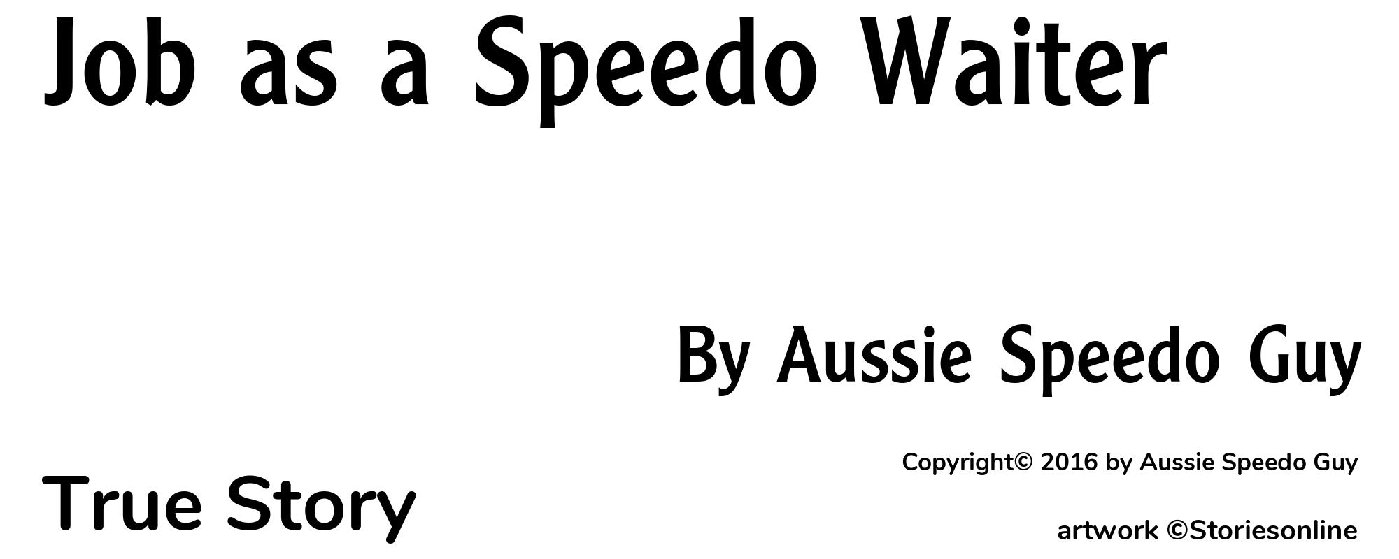 Job as a Speedo Waiter - Cover