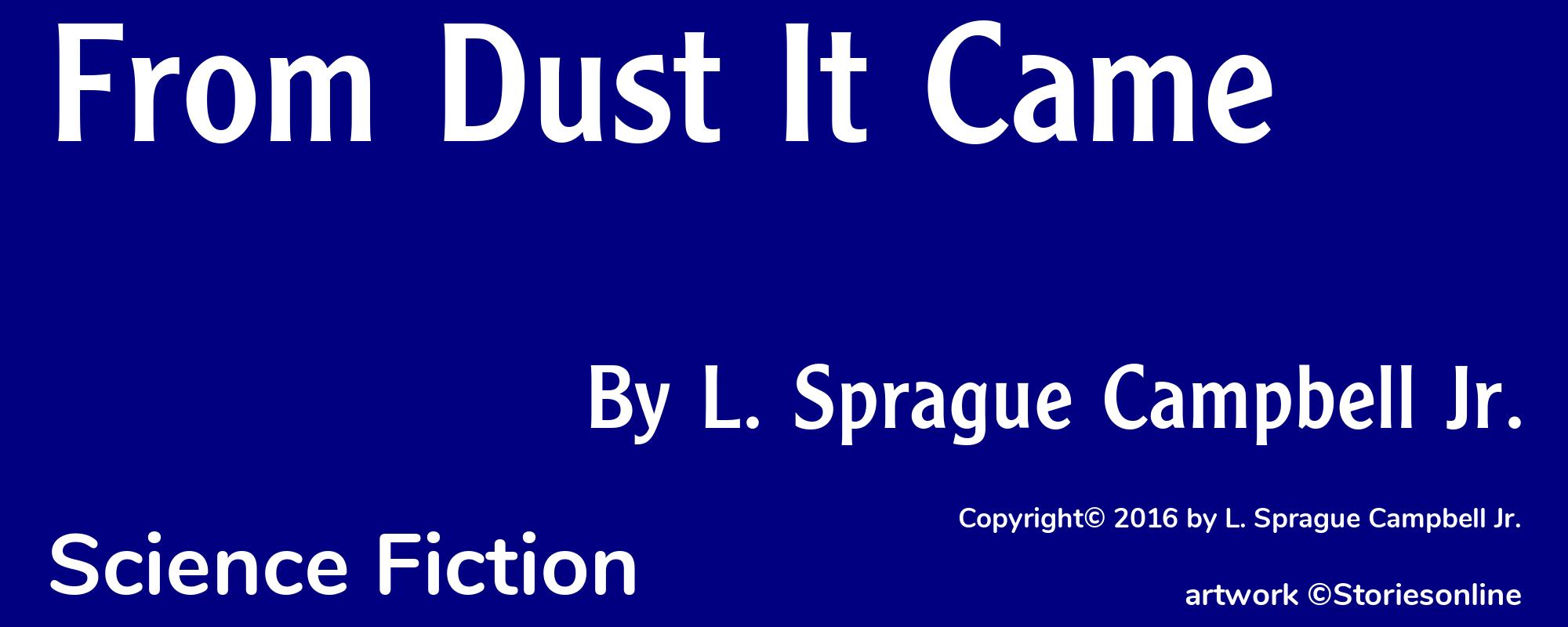 From Dust It Came - Cover