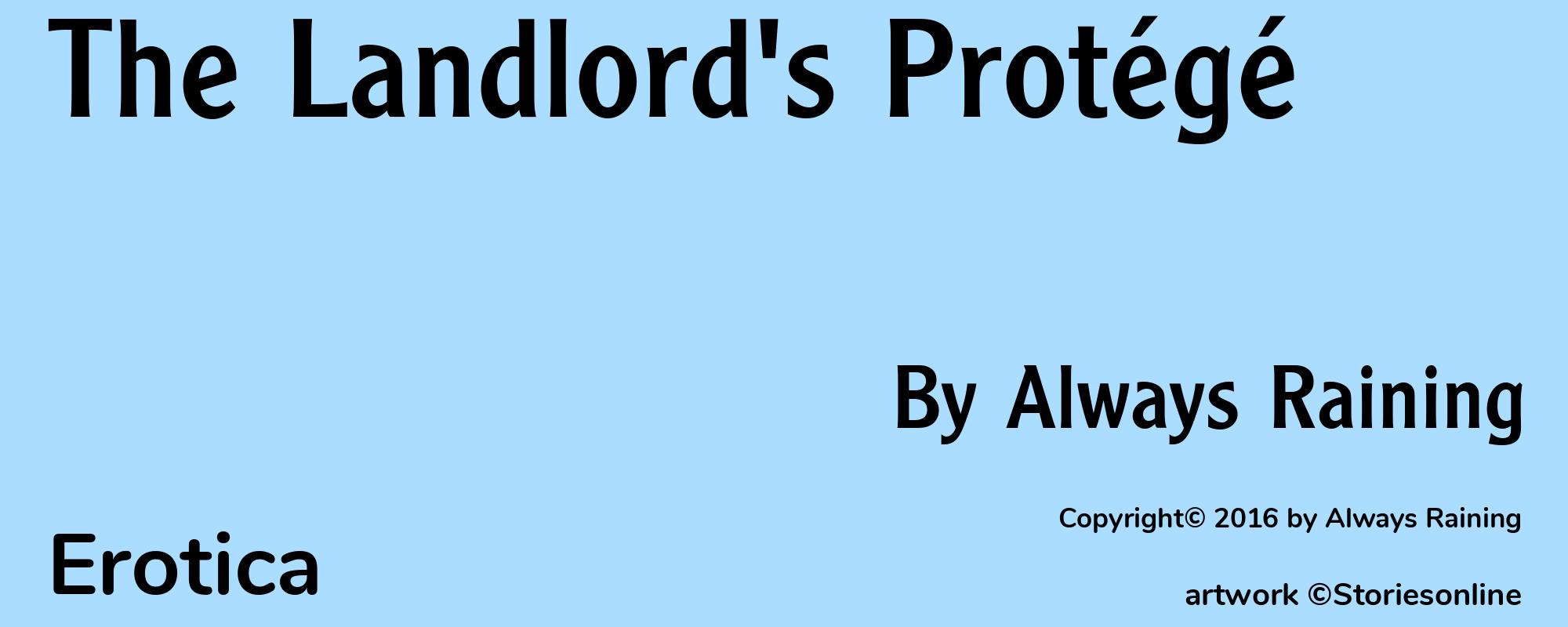 The Landlord's Protégé - Cover