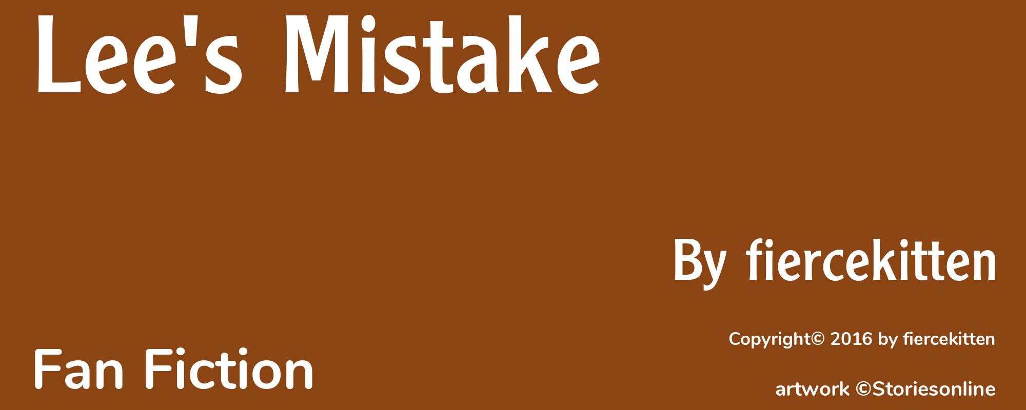 Lee's Mistake - Cover