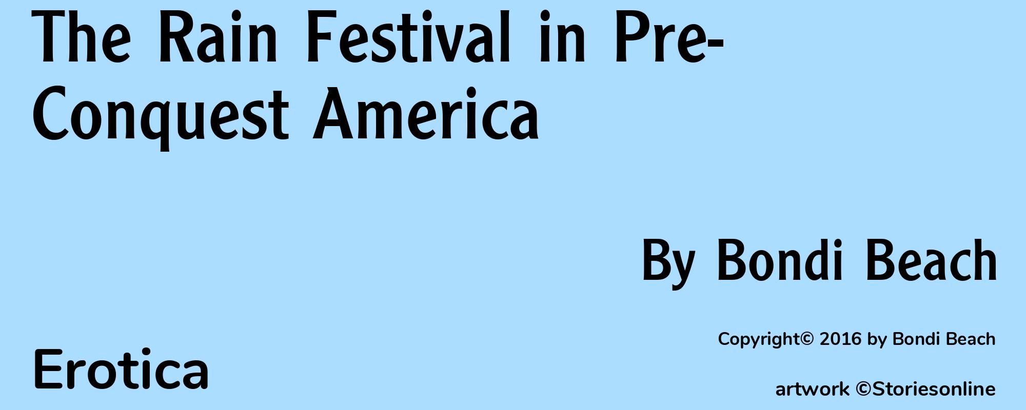 The Rain Festival in Pre- Conquest America - Cover