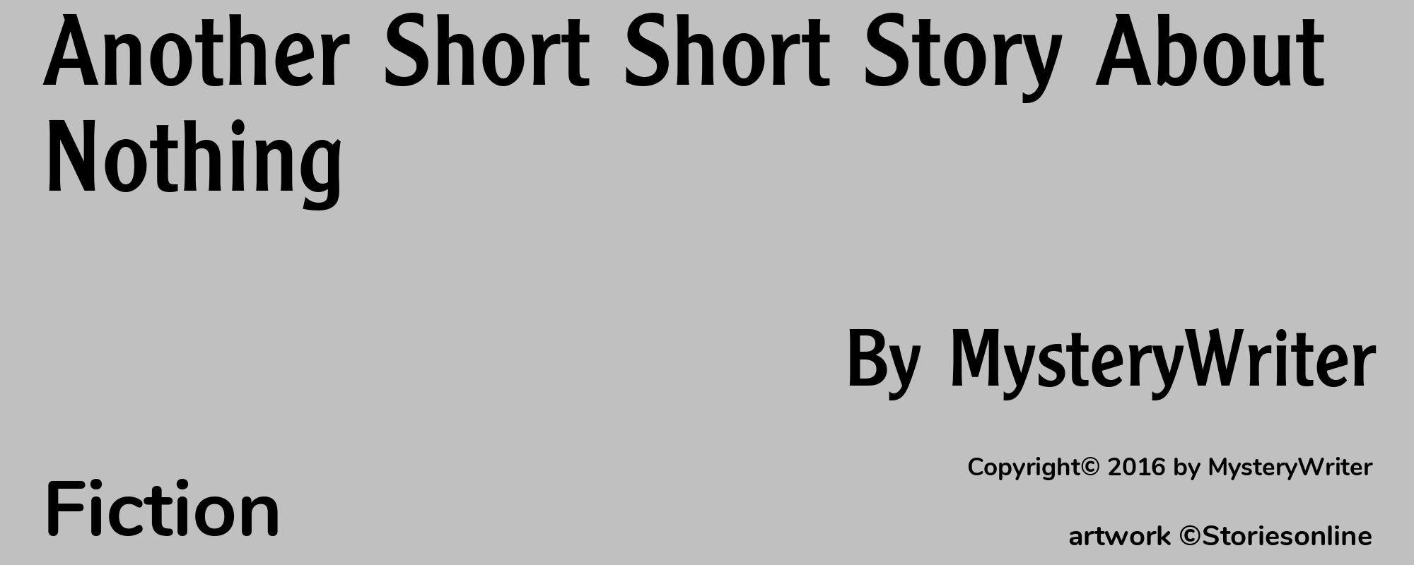 Another Short Short Story About Nothing - Cover