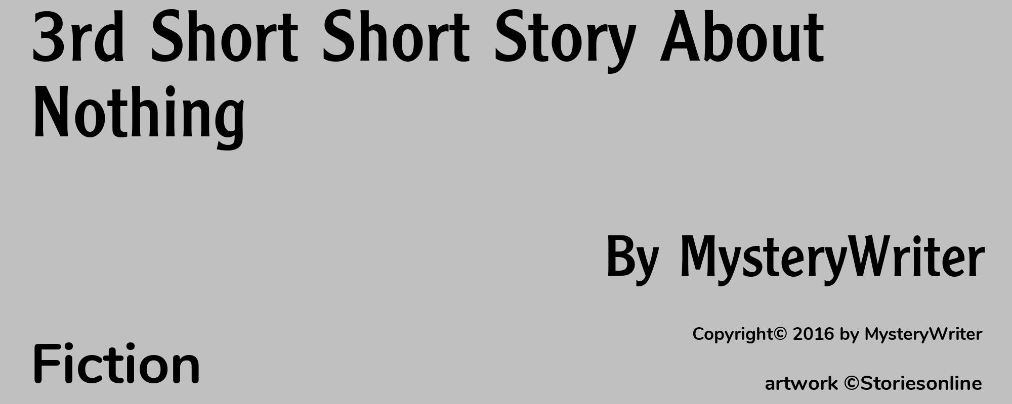 3rd Short Short Story About Nothing - Cover