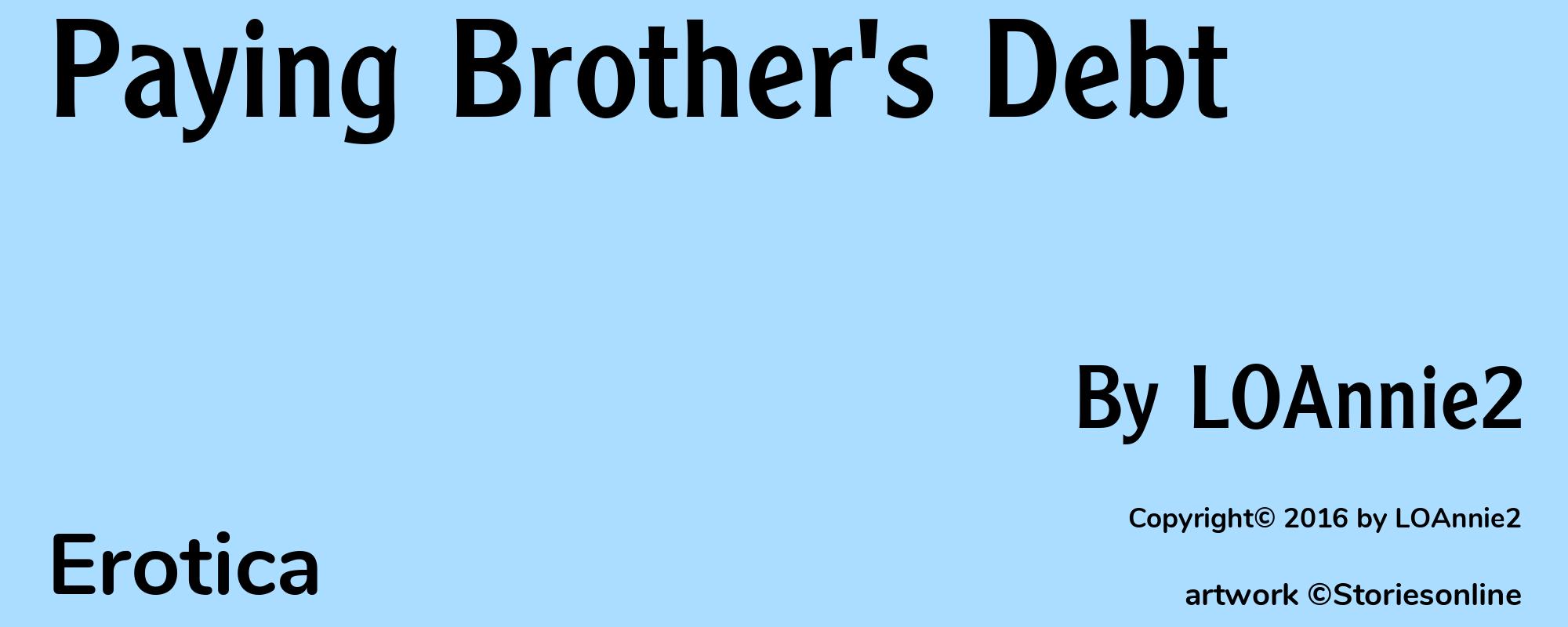 Paying Brother's Debt - Cover