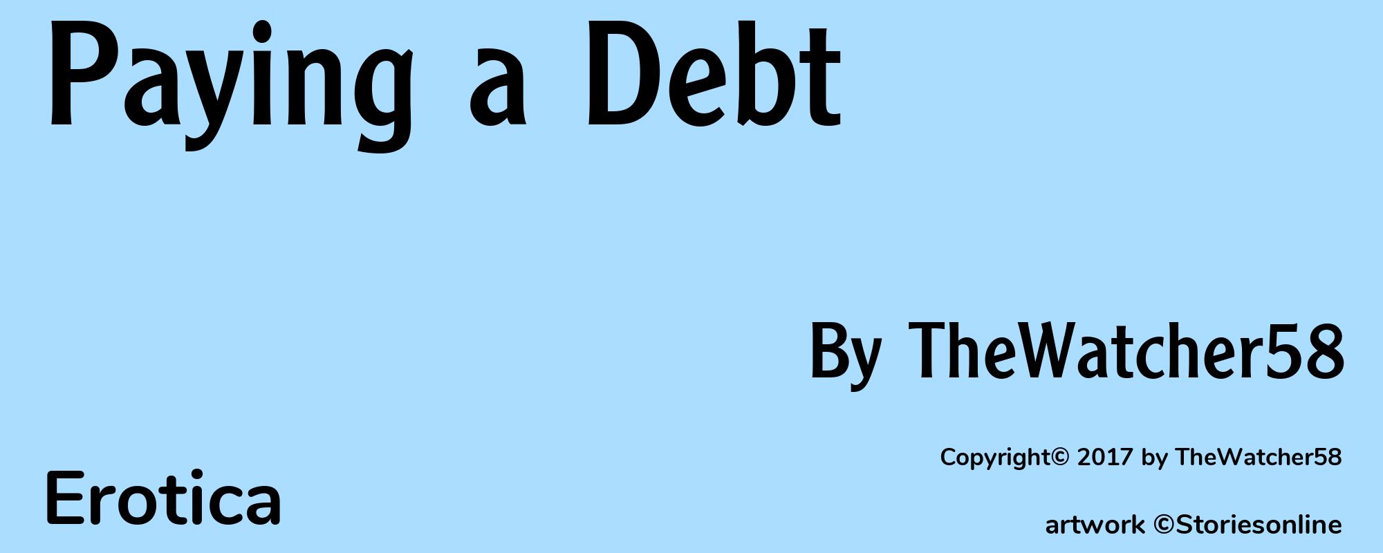 Paying a Debt - Cover