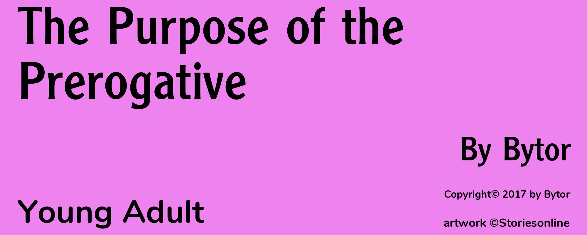 The Purpose of the Prerogative - Cover