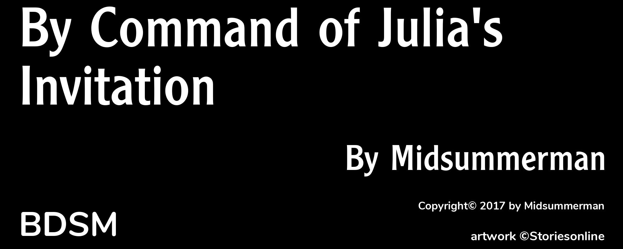 By Command of Julia's Invitation - Cover