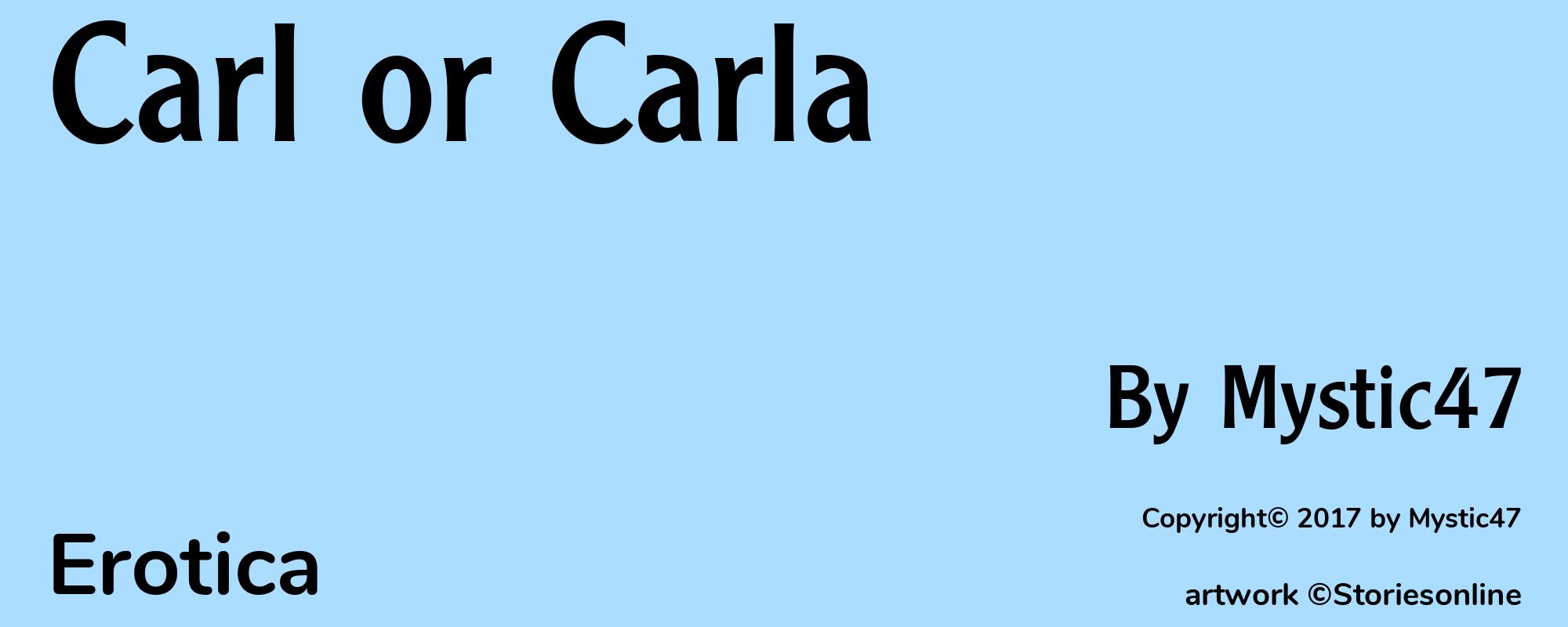 Carl or Carla - Cover