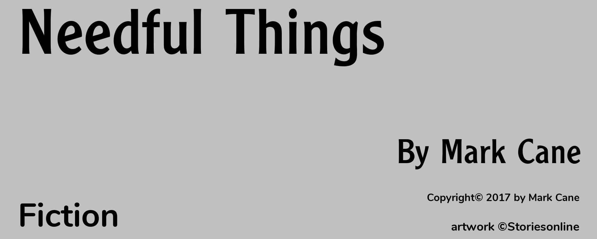 Needful Things - Cover