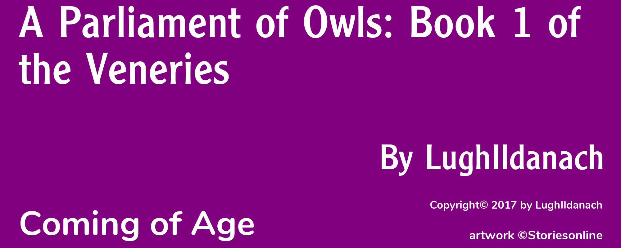 A Parliament of Owls: Book 1 of the Veneries - Cover