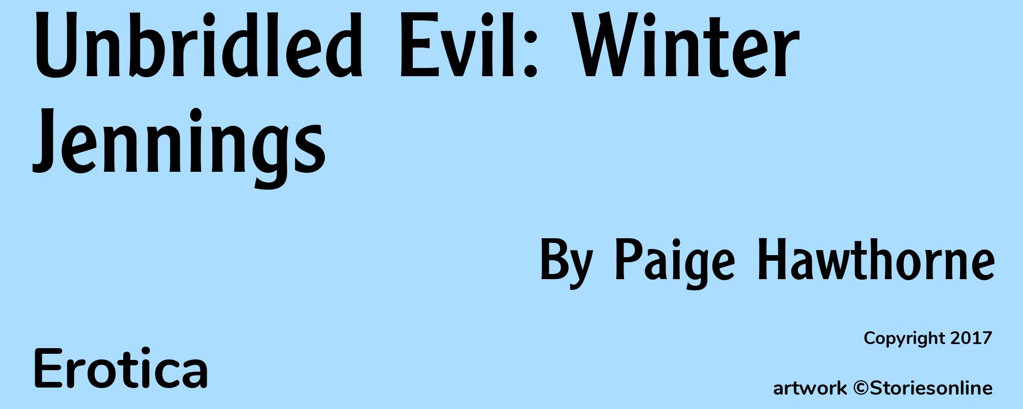 Unbridled Evil: Winter Jennings - Cover