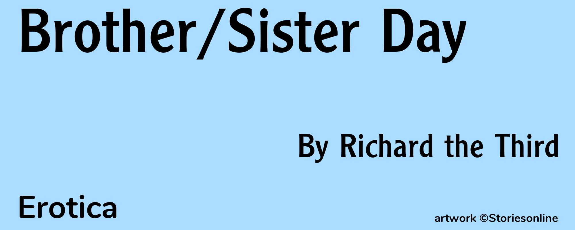 Brother/Sister Day - Cover