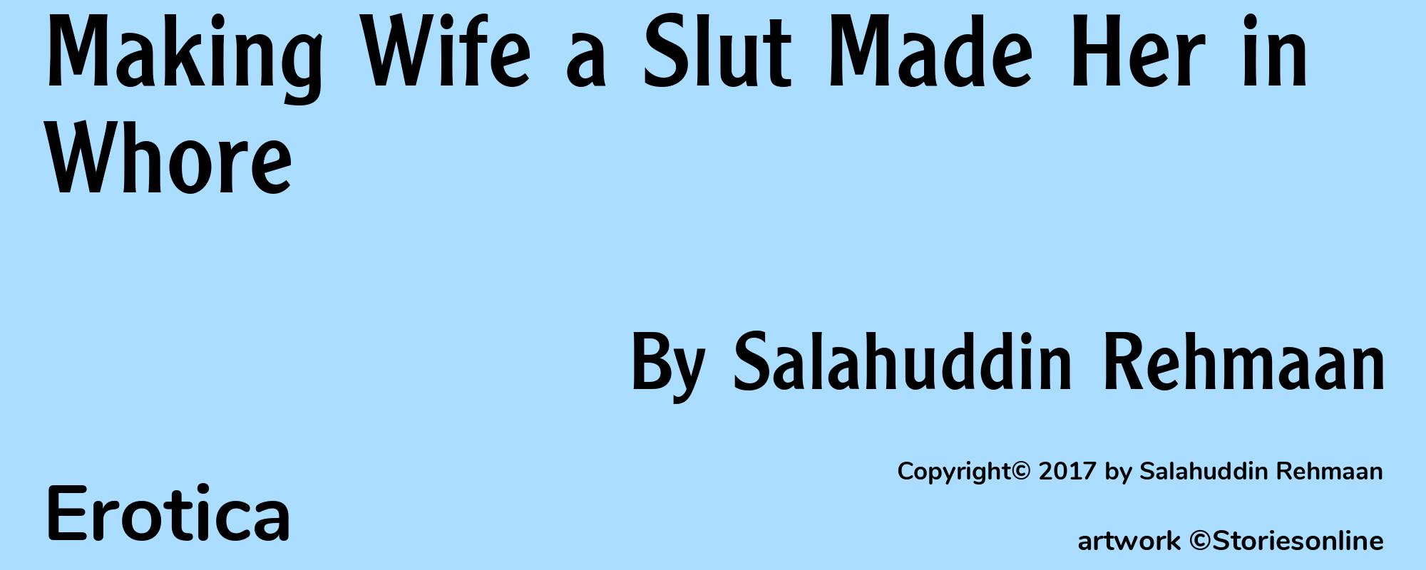 Making Wife a Slut Made Her in Whore - Cover