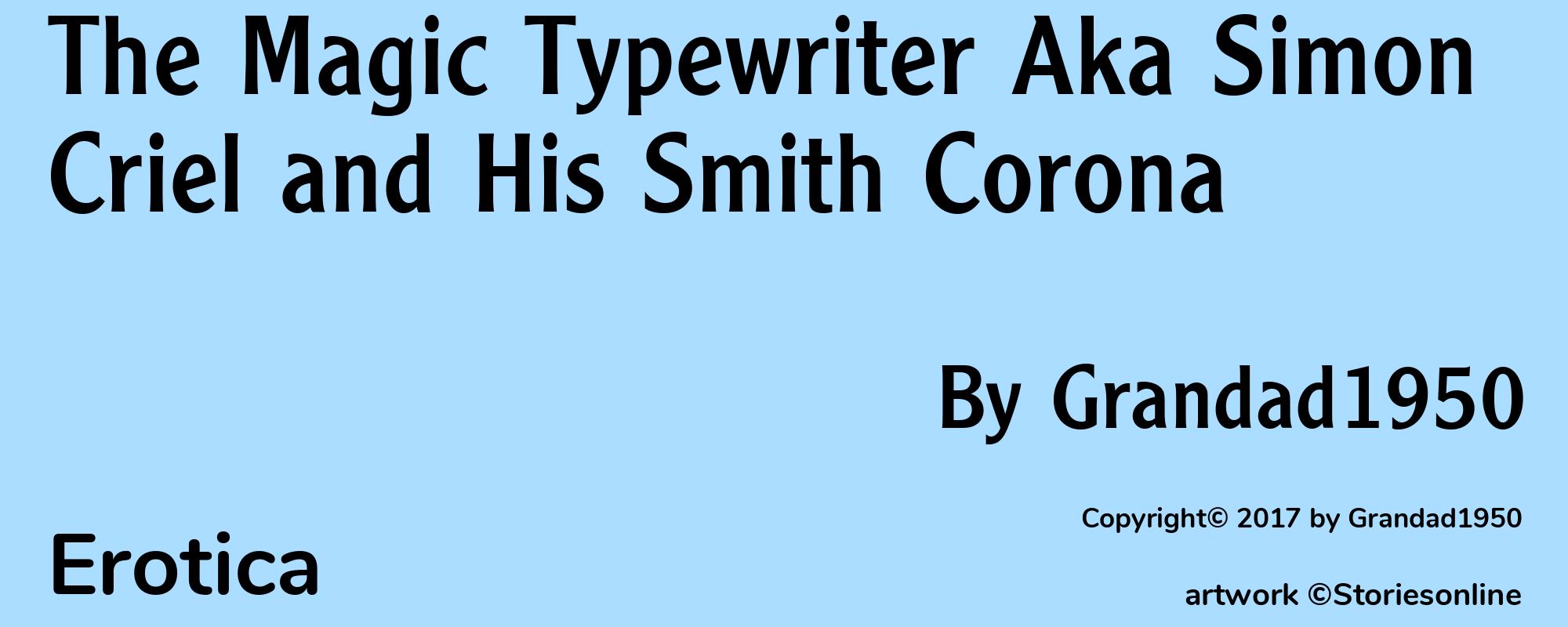 The Magic Typewriter Aka Simon Criel and His Smith Corona - Cover