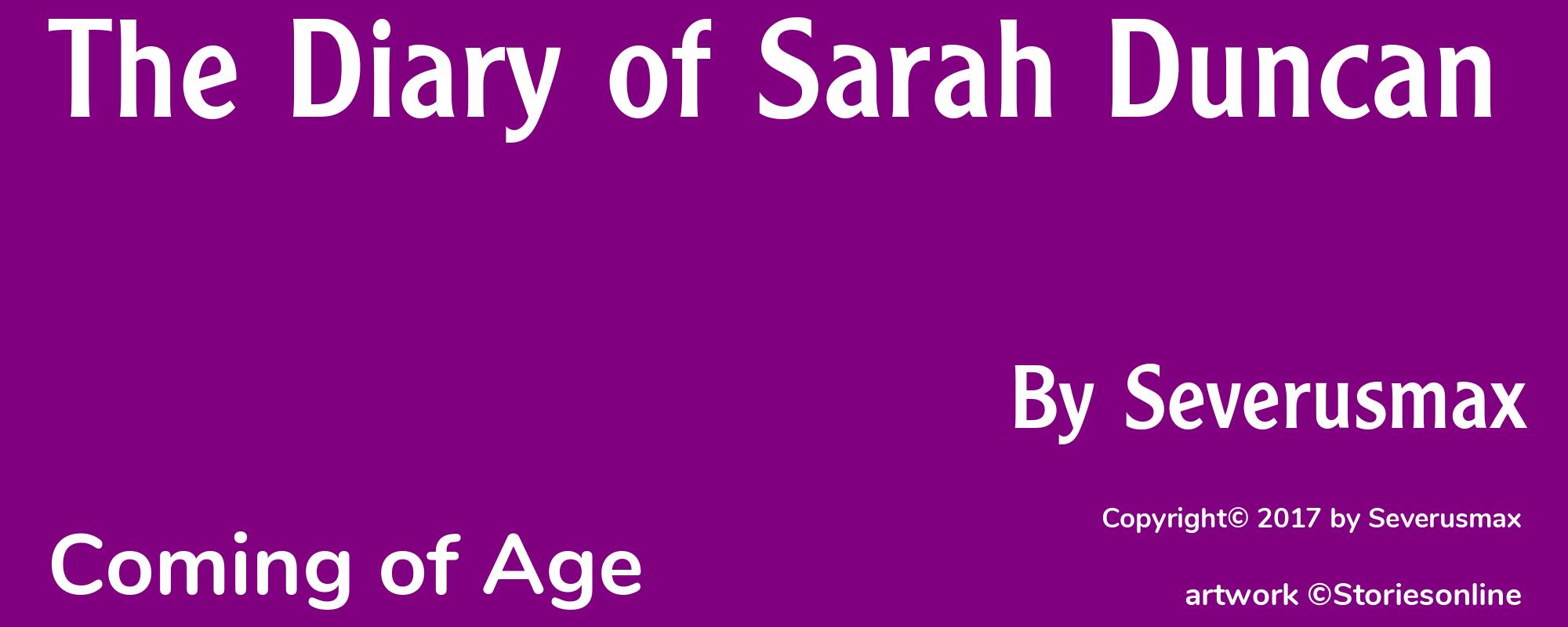 The Diary of Sarah Duncan - Cover