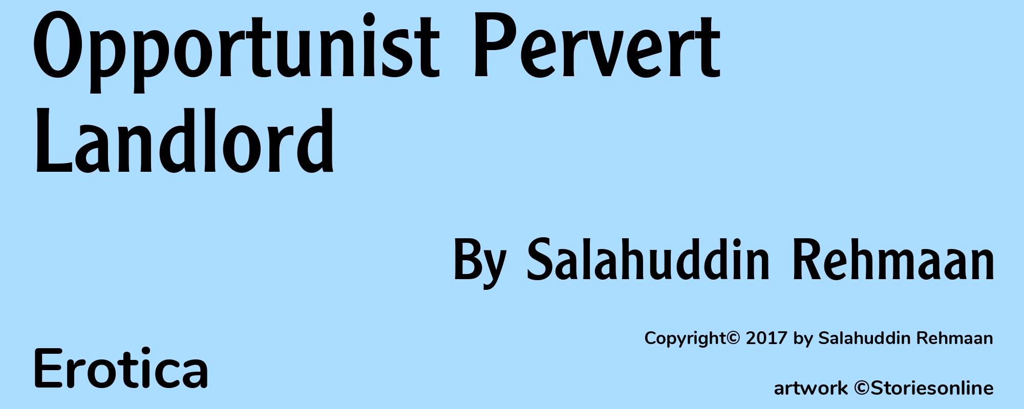 Opportunist Pervert Landlord - Cover