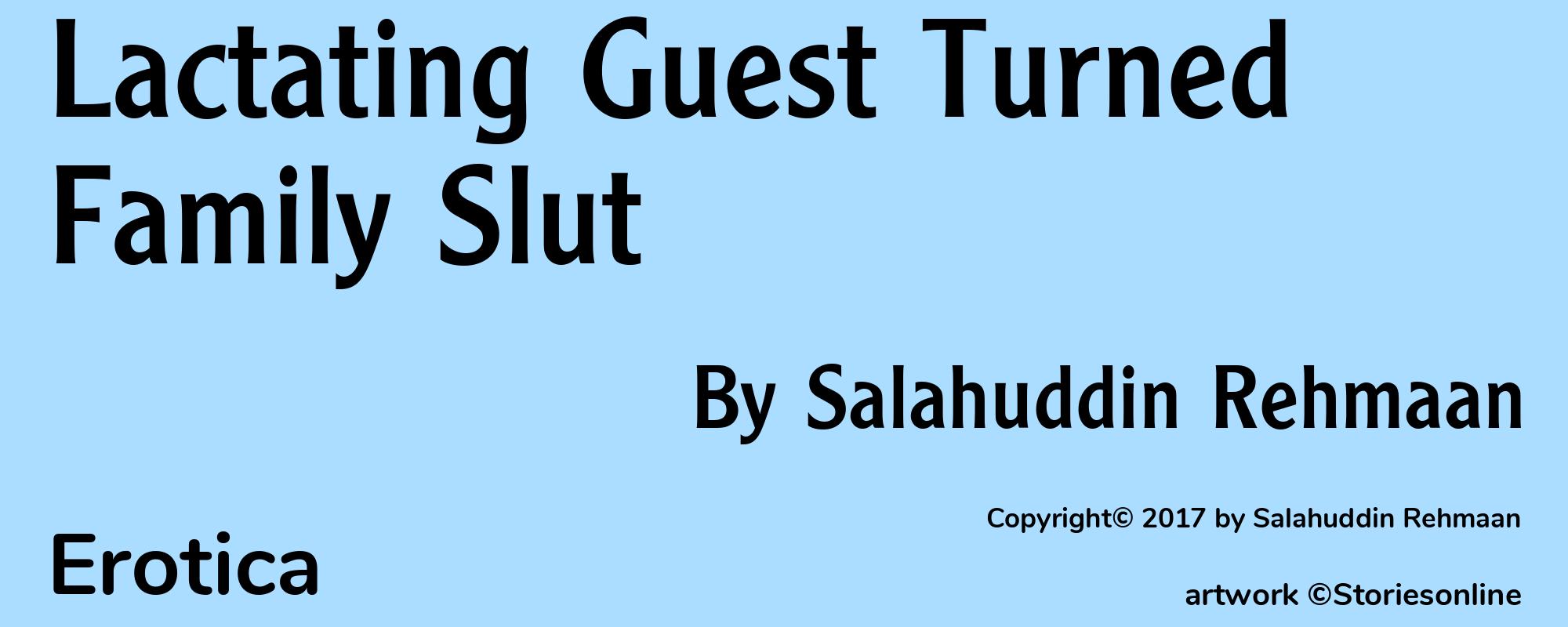 Lactating Guest Turned Family Slut - Cover